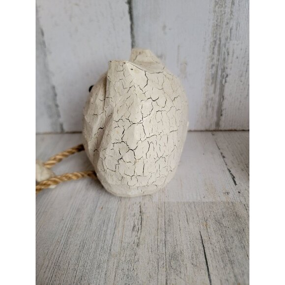 Vintage rustic white cat ball feet dangle unique home decor - Picture 5 of 8